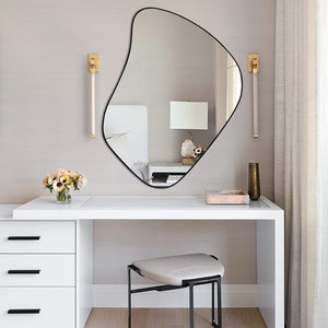 Irregular <strong>Mirror</strong>, Asymmetrical <strong>Mirror</strong>, 34&quot;x26.4&quot; Organic <strong>Mirrors</strong> for Wall Decorative, Modern Unique Shaped <strong>Mirrors</strong>