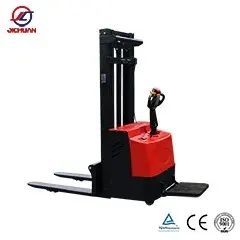 Hoge Kwaliteit Motor En Accu Pallet Stacker Staning Op Volledig Elektrische Heftruck 2ton 3M Hefhoogte Elektrische Pallet Stapelaar