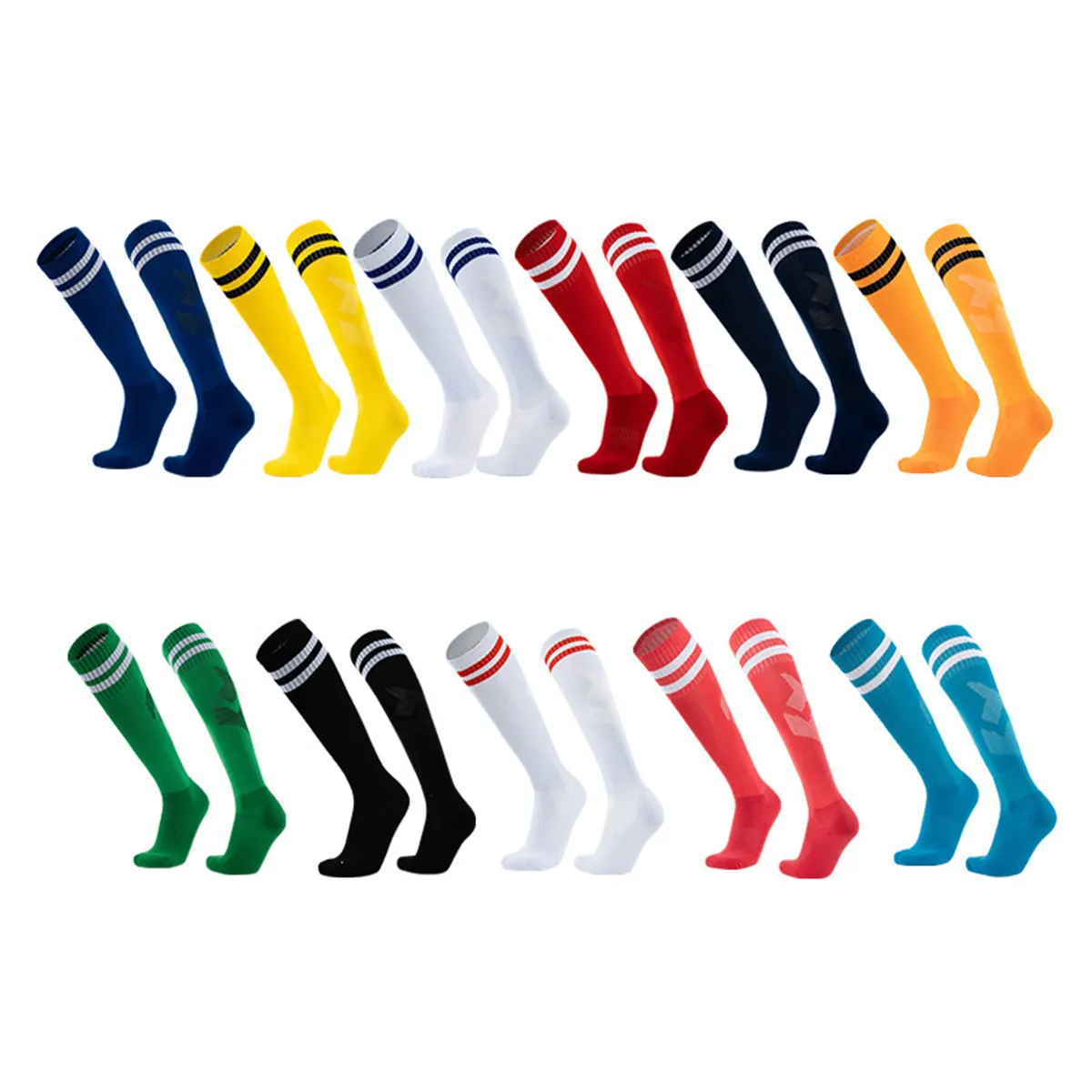 Calcetines de fútbol con logotipo personalizado, Calcetines antideslizantes para niños y adultos, medias gruesas Con parte inferior de toalla, calcetines deportivos largos
