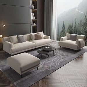 Nordic ตรงแถวขนาดเล็กอพาร์ทเมนท์โมเดิร์นอิตาเลี่ยน Minimalist ลงห้องนั่งเล่นโซฟาผ้า - Product Image 6