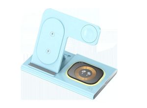 Three-In-One Fast <strong>Charging</strong> 18W Wireless Charger Multi-Function Source with Holder and <strong>Lamp</strong> Factory Direct Made of Aluminium - Product Image 4