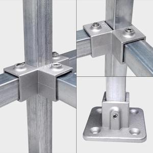 Hot Selling Five-<strong>Way</strong> Plane <strong>Square</strong> Tube Frame Sliver Color Manufacturing Round Head Code Casting Key Clamp <strong>square</strong> Fitting - Product Image 5