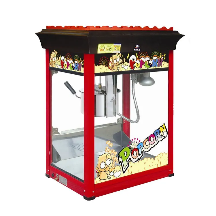 Mesin pembuat Popcorn listrik, komersial 8 ons atasan meja udara panas mesin jagung Pop mesin Popcorn