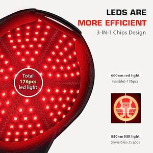 ポータブル660nm 850nm赤色光セラピーキャップ<span class=keywords><strong>LED</strong></span>デバイス育毛と頭痛の痛みを和らげる旅行用