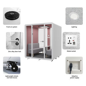 Mô-đun văn phòng prefab di động, tòa nhà prefab di động cho không gian làm việc yên tĩnh và sự riêng tư trong các trang web thương mại - Product Image 3