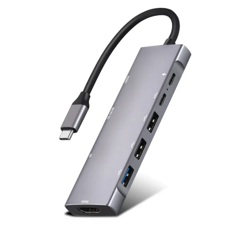 Adaptador de concentrador tipo C, alta velocidad y calidad, compatible con 1000M, Usb 3,1, tipo C a 3 puertos Usb 3,0, Rj45, Hub tipo C 9 en 1