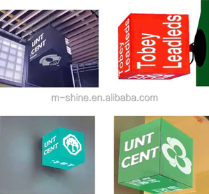 M-Shine 4G Wifi App-Steuerung Magic LED-Bildschirm P2 P2.5 P3 Voll farbe 4 Seiten 5 Seiten LED-Werbe schild Magic Cube LED-Anzeige - Product Image 5