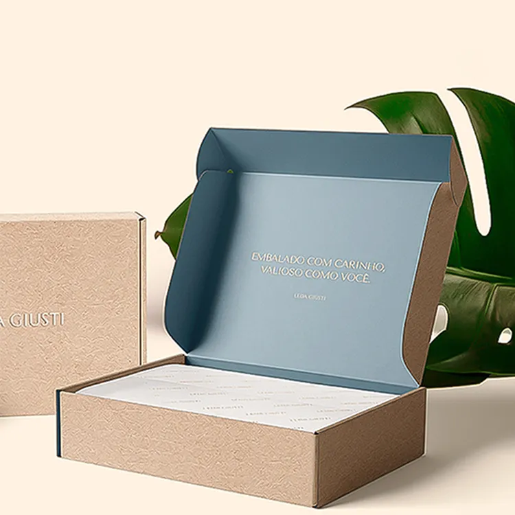 Custom Logo Small Flat Kraft Corrugated Cardboard Gift Package Jewelry Packaging Paper Black Shipping Box