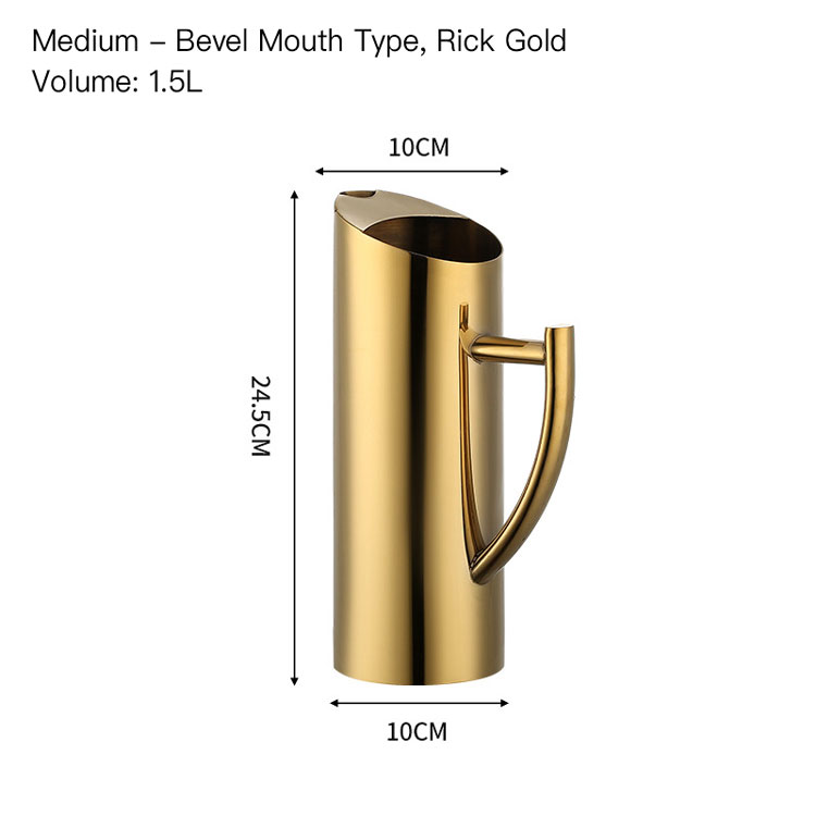 Type de bouche biseautée moyenne Rich Gold 1,5 L