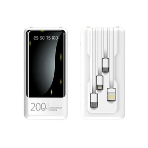 Super Fast Charging Power Bank with Charging Cable High Capacity 5 <strong>Output</strong> 3 <strong>Input</strong> 10000mah Portable Powerbank 20000mAh - Product Image 1