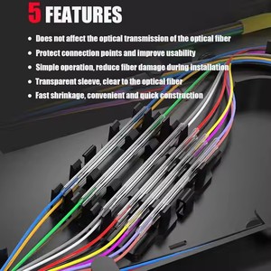Funda de protección de empalme para fibras ópticas utilizadas en cables de fibra óptica en redes FTTH compatibles con IP TCP GSM WIFI