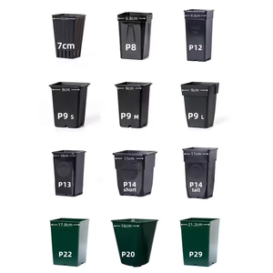 华锦P29 21厘米8英寸苗圃方形花盆黑绿色注塑模具PP塑料高方形花盆花园涂漆
