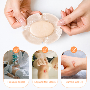 Bernapas tahan air diabetes pedikur kaki 95*75mm penyerap silikon perawatan luka dressing - Product Image 5