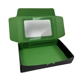 Sang Trọng Các Tông Biểu Tượng Tùy Chỉnh In Thương Hiệu Quà Tặng & Thủ Công Bao Bì Hộp Bưu Phẩm Hộp Giấy Với Xem Thông Qua Rõ Ràng PVC Cửa Sổ - Product Image 1