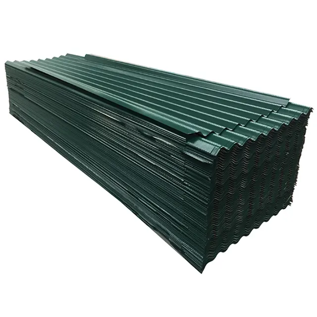 Tôles de toiture en tôle ondulée revêtues de couleur en acier galvanisé prépeint Panneau de toiture pour échantillons gratuits