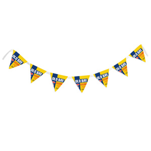 Recién llegado, los mejores precios, publicidad promocional decorativa, tela de poliéster, banderín triangular impreso, banderín, banderín, bandera - Product Image 1