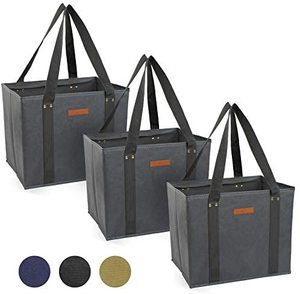 Caja de almacenamiento de carga pesada reutilizable, bolsa de compras de comestibles, contenedor de compras, bolsa de Picnic con impresión de logotipo personalizado - Product Image 1