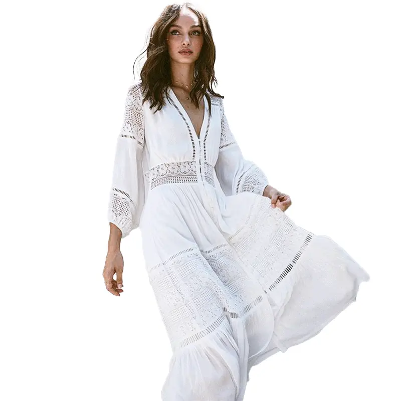 MANNI-vestido de encaje para mujer, diseño informal, alta calidad