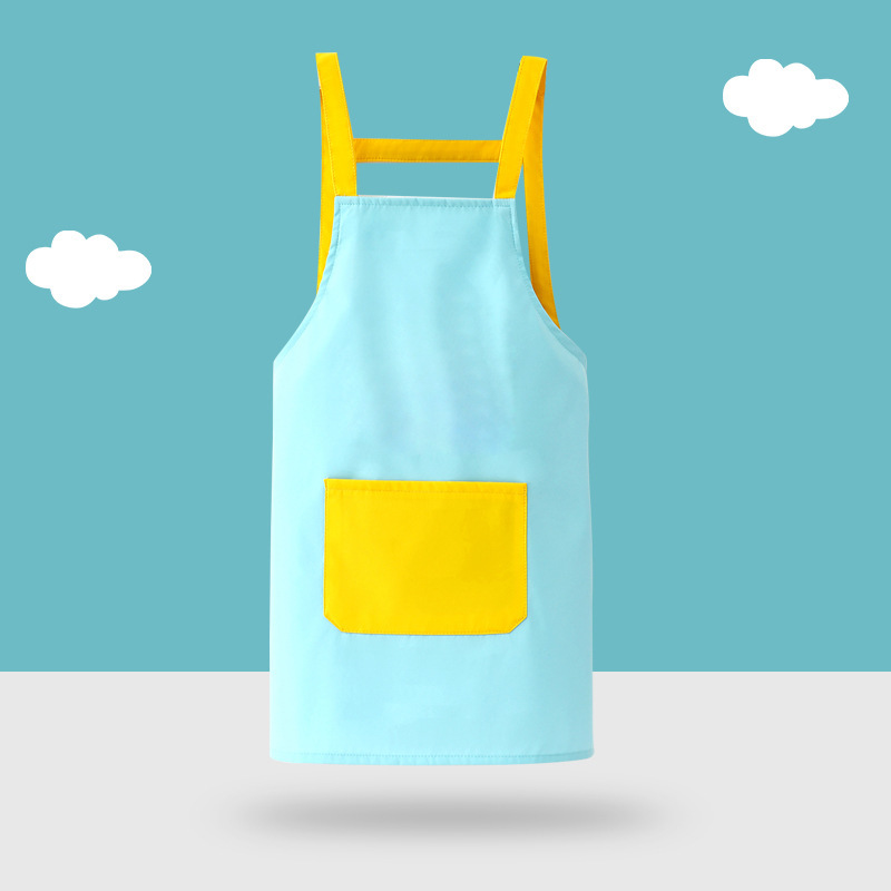 Peinture pour enfants, pièce unique - bleu et jaune