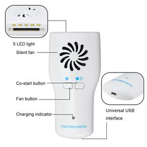 Miroir dentaire <span class=keywords><strong>intra</strong></span>-<span class=keywords><strong>oral</strong></span> orthodontique Miroir dentaire en acier inoxydable à led 4 pièces Miroir sans brouillard - Product Image 4