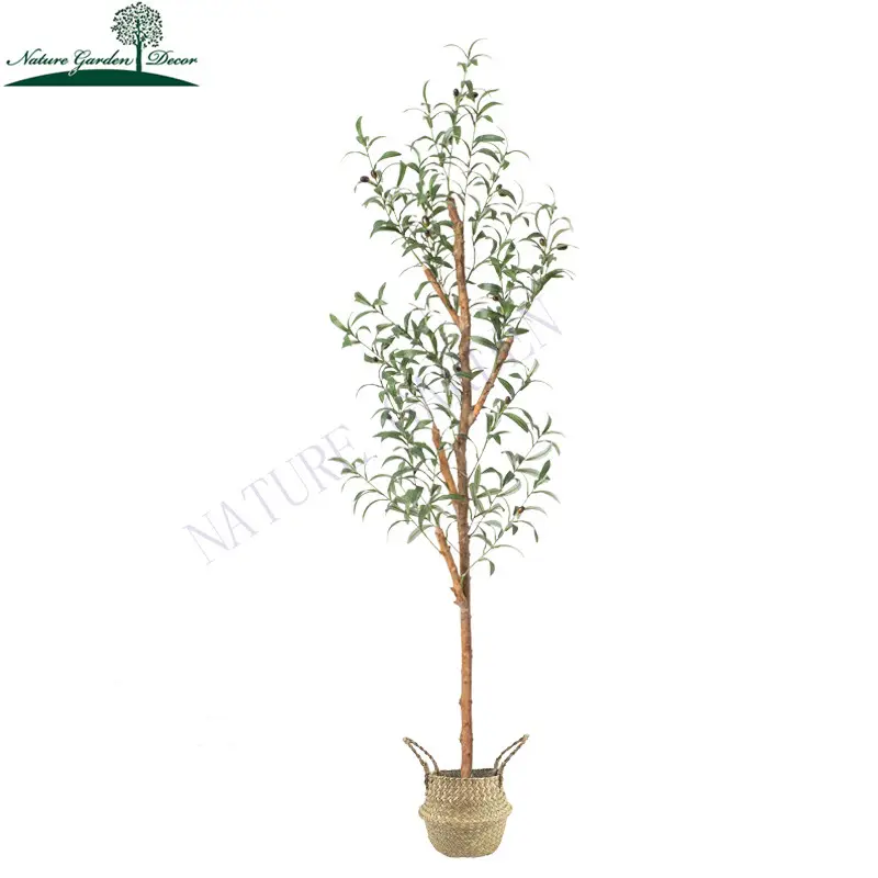 Planta de olivo Artificial para interior, decoración Tropical, Verde