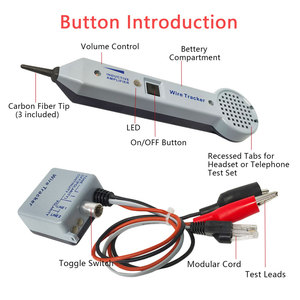 LAN電気AC DC電圧回路テスターラインファインダー光ワイヤートレーサーRJ45 RJ11ネットワークケーブルテスター - Product Image 3