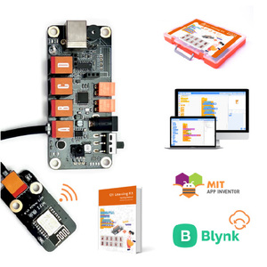 K12 IOT Learning Kit con il concetto di messa a fuoco Scratch WLAN IoT Platform Server connessione WiFi APP inventore Design Kit di robotica