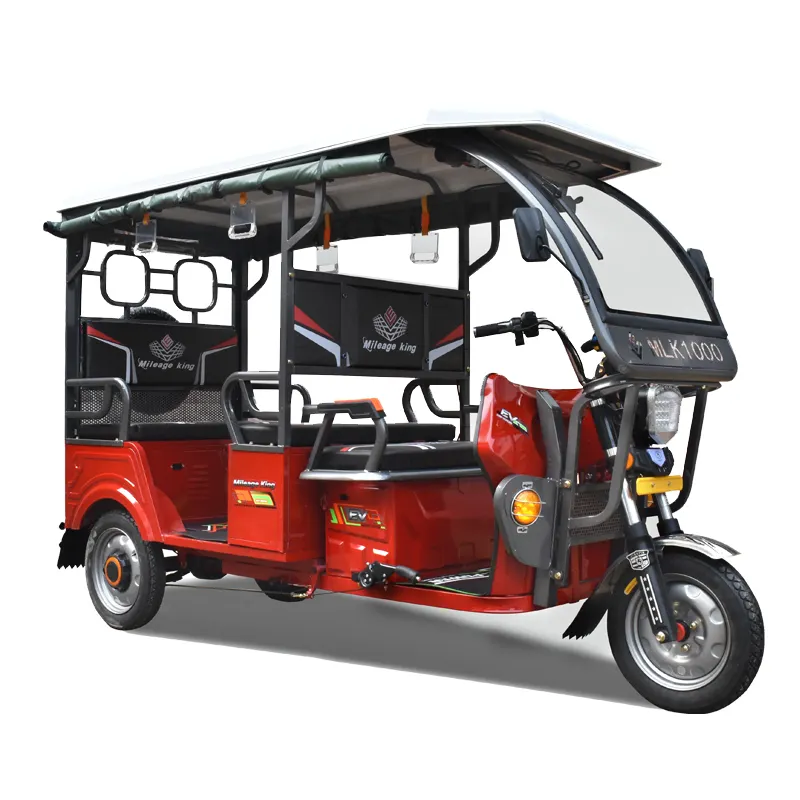 E Rikscha hohe Qualität in Indien Passagier offenes elektrisches Dreirad Dreirad Fahrrad Tuk Tuk Taxi