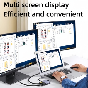 高品质二合一C型集线器多功能转换器，带4k高清VGA USB 3.0和PD充电，适用于笔记本电脑手机平板电脑 - Product Image 2