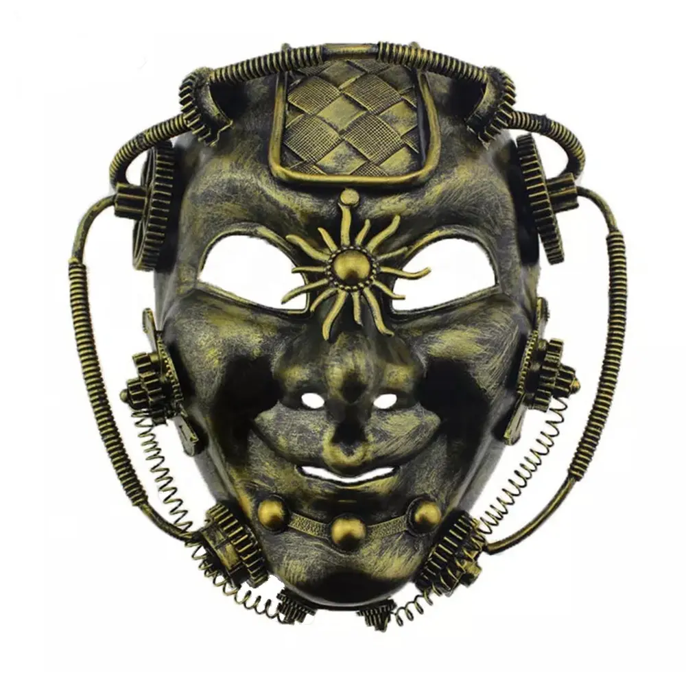 Máscara de plástico para cosplay, máscara vintage de carnaval ou festa, para homens