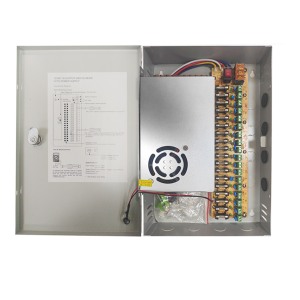 12V 20A 18CH CCTV電源ボックスメーカーカテゴリーLEDアプリケーション240Wシングル出力電力220V/110V入力周波数 - Product Image 1