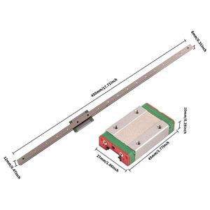 DB MGN12H <strong>Linear</strong> <strong>Rail</strong> <strong>Guide</strong> with 2 Stainless Steel Carriage <strong>Blocks</strong> for 3D Printers &amp; CNC Machine Upgrade New Condition - Product Image 4