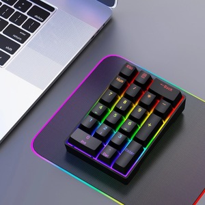 ¡YF20 20-Key Wired USB Type-c Ergonómico RGB Mini Teclado numérico mecánico para juegos de computadora de oficina y negocios en Stock! - Product Image 4