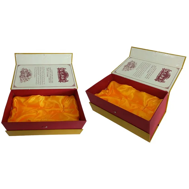 Kotak hadiah anggur kardus mewah kotak hadiah penutupan magnetik cetak Logo kustom kotak kertas kemasan hadiah