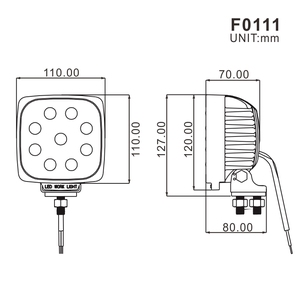<strong>4</strong>.5 Inch Cube <strong>LED</strong> Work Light 27W Square <strong>Led</strong> Working Lamp for Trucks for Jeep Off-Road New Condition - Product Image 2