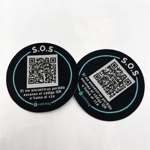 Etiqueta NFC de tela tejida con número de serie de código QR único para camisetas Prensa de calor en etiqueta NFC - Product Image 3