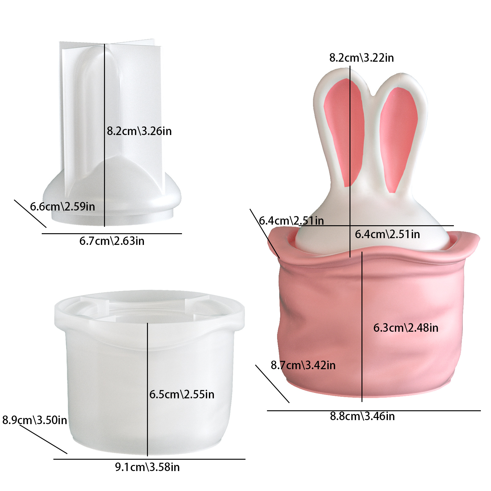 Rabbit-ear storage cup