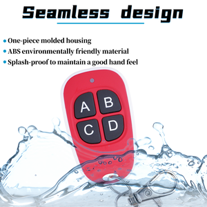 Red 4-<strong>Channel</strong> 433.92MHz Wireless Remote Control RF 1-Year Warranty Duplicate <strong>Type</strong> Spare Remote for Electric Gate - Product Image 3