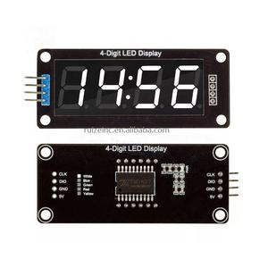 LED a 4 cifre Display da 0.56 "tubo decimale 7 segmenti TM1637 orologio a doppio punto modulo Display bianco da 0.56 pollici - Product Image 1