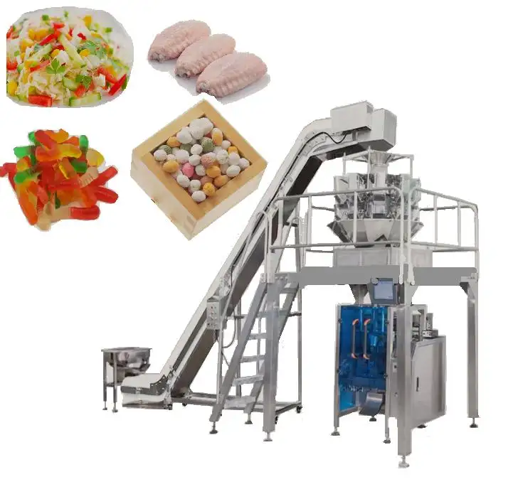 Imballo automatico Bouillon tubo piccolo sacchetto congelato insalata di lattuga formaggio gommoso caramella carne cubetto di ghiaccio macchina pacchetto di pollo