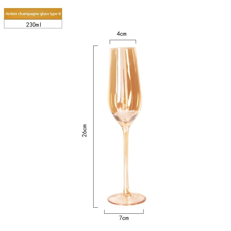 Amber Champagne Glass Type B
