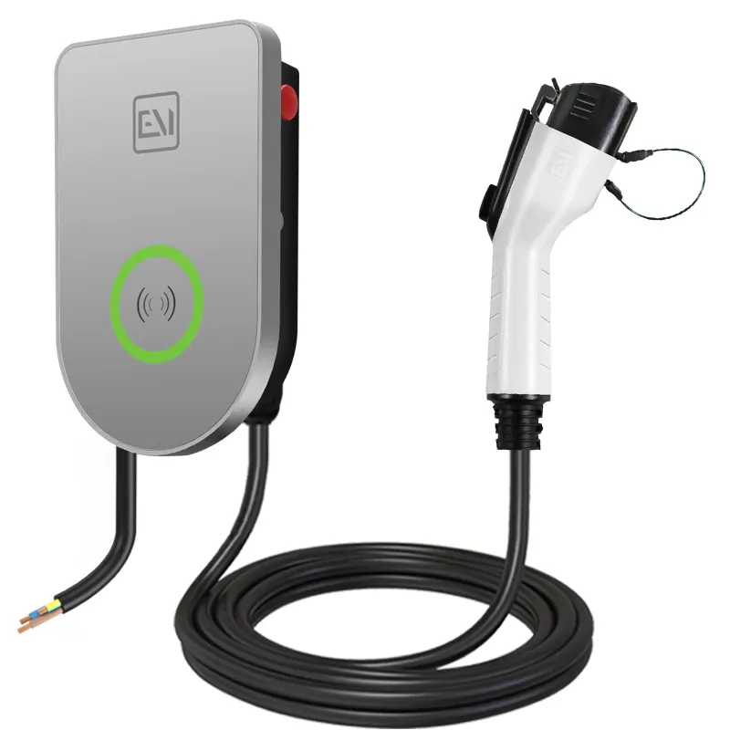 Carte de charge rapide AC Type1 Plug Swipe to Start Panneau de verre Câble de charge de voiture électrique Station de charge EV