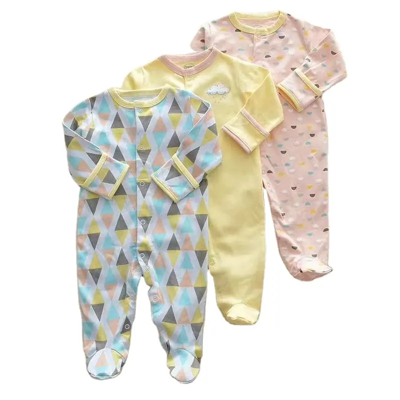 Boutique infant toddlers pajamas clothing rabbit sleepsuit cotton baby animal romper