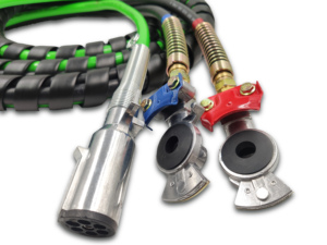 YUTE 3 in 1 ABS &amp; Power Air Line <strong>Hose</strong> Wrap 7 Way Electrical <strong>Cable</strong> Assembly with Handle Grip for Semi Truck Trailer Tractor - Product Image 4