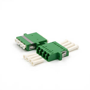 Fabrika kaynağı Singlemode SM OM3 OM4 4 çekirdek <span class=keywords><strong>LC</strong></span> UPC APC Quads çoğaltıcı flanş ile <span class=keywords><strong>LC</strong></span>/<span class=keywords><strong>LC</strong></span> Quad Fiber optik adaptör