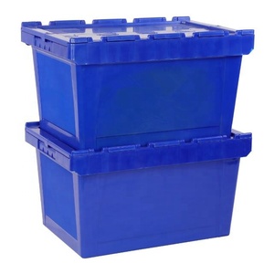 60L Heavy Duty <strong>Logistic</strong> Industrial Plastic <strong>Container</strong> <strong>Nesting</strong> Stackable Plastic Tote Box Stack <strong>Nest</strong> Attached Lid <strong>Containers</strong> - Product Image 5