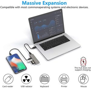 USB 3.1 Gen2 5-in-1 Hub ile 10 Gbps hız alüminyum alaşım ABS USB C ve SD TF kart okuyucu in-stok ürün - Product Image 6