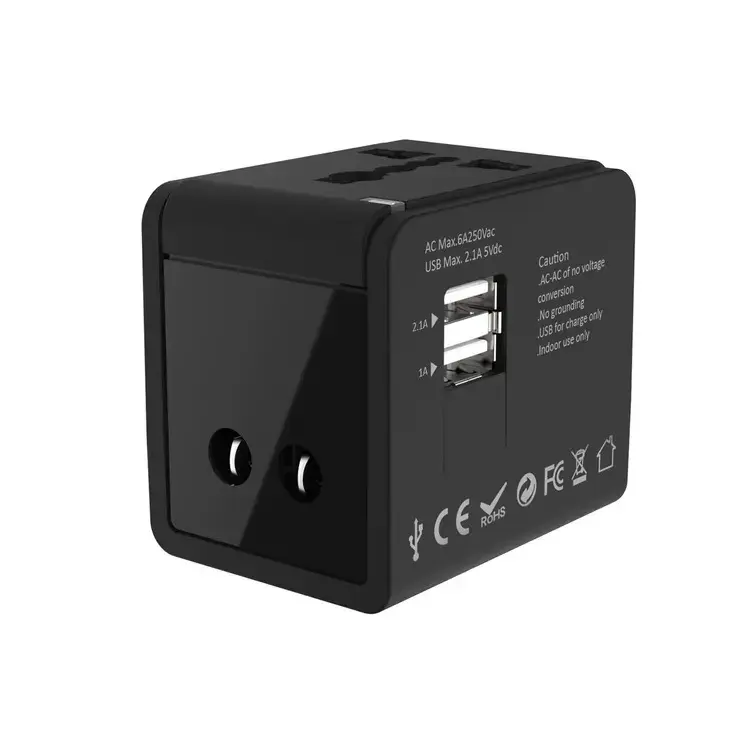 Adaptor daya Universal World International. Colokan adaptor USB Charger Port korea travel Adapter