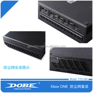 LD siyah DIY oyunu toz kir geçirmez kapak kılıf önlemek için örgü filtre kiti <span class=keywords><strong>XBOX</strong></span> One oyun konsolu