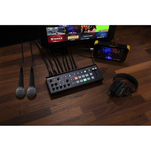 Conmutador de vídeo multiformato CON MEZCLADOR de consola de audio y HD, 4 entradas HDMI, 2 entradas XLR Ins RCA